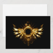 Steampunk-Flügel Save The Date (Vorne/Hinten)