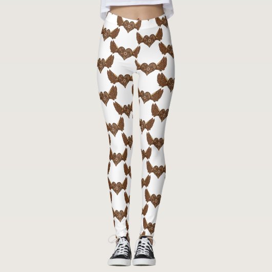 Steampunk Flügeldraht mit Gears Thunder_Cove Leggings (Vorderseite)