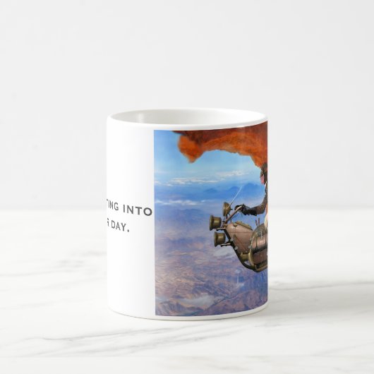 Steampunk Flugmaschine Kaffeetasse (Mittel)