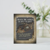 Steampunk Flying Machine Postcard Postkarte (Stehend Vorderseite)