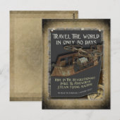 Steampunk Flying Machine Postcard Postkarte (Vorne/Hinten)