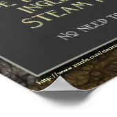 Steampunk-Flying Machine-Print Poster (Ecke)