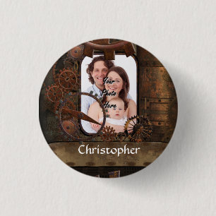 Steampunk-Foto Button