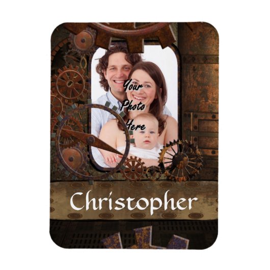 Steampunk-Foto Magnet (Vertikal)