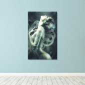 Steampunk-Fotomontage Leinwanddruck (Insitu (Holzboden))