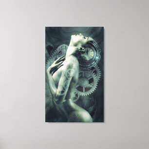 Steampunk-Fotomontage Leinwanddruck