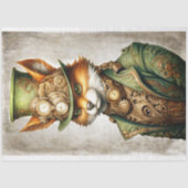 Steampunk Fox 3 Portrait Decoupage Papier (Vorderseite)