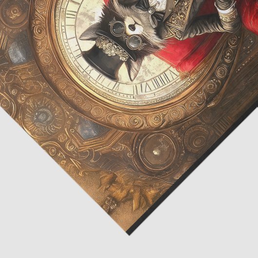 Steampunk Fox auf Throne AC1 Decoupage Seidenpapier (Ausschnitt)