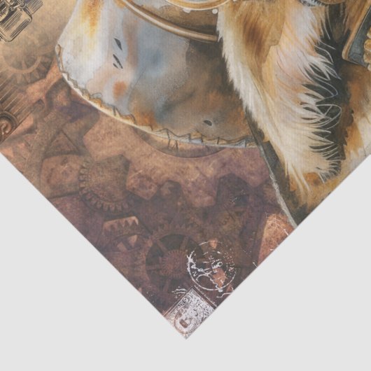 Steampunk Fox Seidenpapier (Detail)