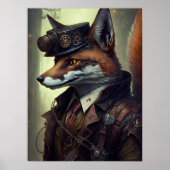 Steampunk Fox Wall Art Poster (Vorne)