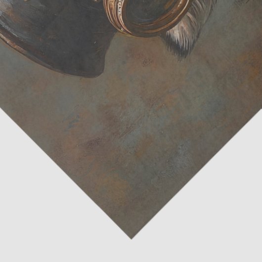 Steampunk Fox Wearing Goggles Decoupage Seidenpapier (Detail)