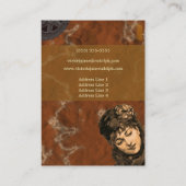 Steampunk ~ Foxy Dame ~ Vintage Art Visitenkarte (Rückseite)