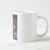 Steampunk Fractal Reflective Music Box Jumbo-Tasse (Rechts)