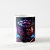 Steampunk Fractal Reflective Music Box Kaffeetasse (Mittel)
