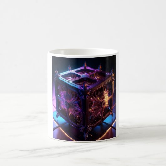 Steampunk Fractal Reflective Music Box Kaffeetasse (Mittel)