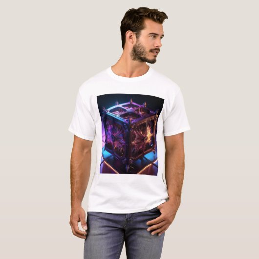 Steampunk Fractal Reflective Music Box T-Shirt (Vorne ganz)