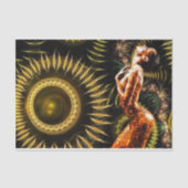 Steampunk Fraktal Fantasy Schöne Frau Seidenpapier (Vorderseite)