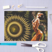 Steampunk Fraktal Fantasy Schöne Frau Seidenpapier (Handwerk)