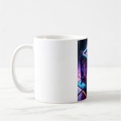 Steampunk-Fraktal-Reflexions-Musikbox Kaffeetasse (Links)