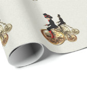 Steampunk-Frau Penny farthing-Gaben von LeahG Geschenkpapier (Rolleneckpunkt)