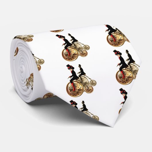 Steampunk-Frau Penny farthing-Gaben von LeahG Krawatte (Gerollt)