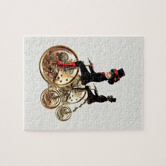 Steampunk-Frau Penny farthings-Geschenke von Leah  Puzzle (Horizontal)