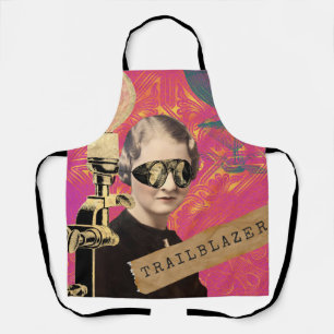 Steampunk-Frau Pionierin Pop-Art Schürze