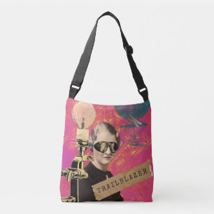 Steampunk-Frau Wegbereiterin Pop-Art Tragetaschen Mit Langen Trägern