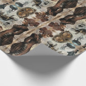 Steampunk-Frauen Geschenkpapier (Ecke)