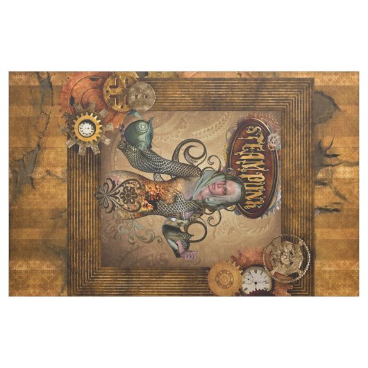 Steampunk Frauen mit steampunk Eule Stoff (Yard (91,4 cm))