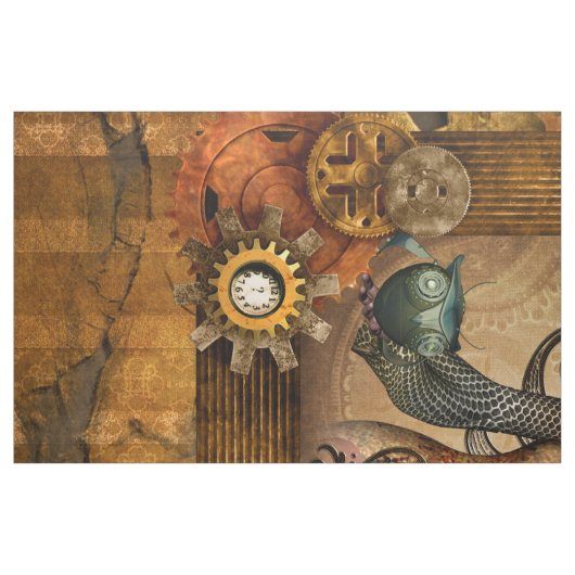 Steampunk Frauen mit steampunk Eule Stoff (Fat Quarter (45,7 x 55,9 cm))