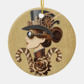 Steampunk: Frauen stehen der modernen Kunst gegenü Keramik Ornament (Vorne)