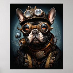 STEAMPUNK FRENCH BULLDOG POSTER