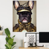 Steampunk French Bulldog Poster (Heimbüro)