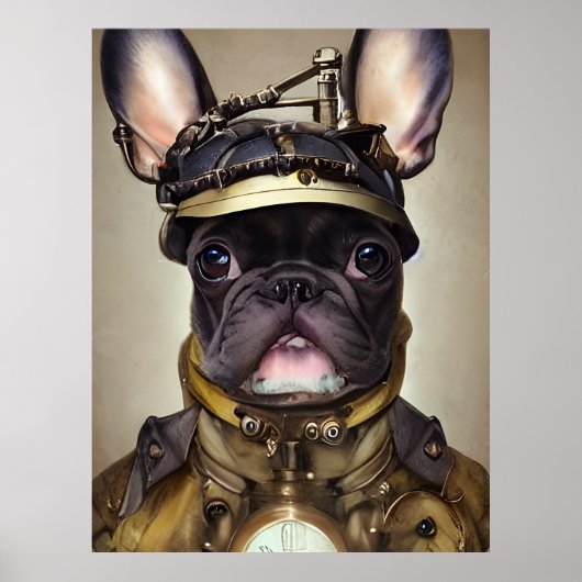 Steampunk French Bulldog Poster (Vorne)