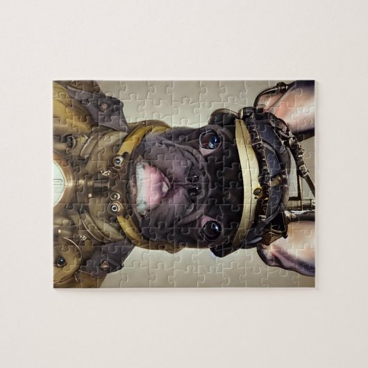 Steampunk French Bulldog Puzzle (Horizontal)