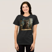 Steampunk Frenchie (Ausgabe 1) - Damen Tri-Blend Shirt (Vorderseite voll)