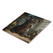 Steampunk Frenchie (Edition 1) - Ceramic Tile Fliese (Seite)