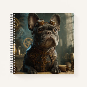 Steampunk Frenchie (Edition 1) - Spiralblock Notizblock