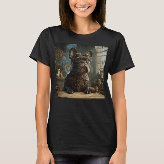 Steampunk Frenchie (Edition 1) - Women's Basic  T-Shirt (Vorderseite)