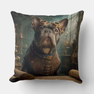 Steampunk Frenchie (Edition 2) - 50 cm x 50 cm Kissen