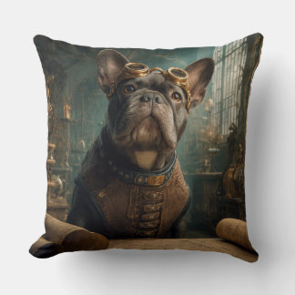 Steampunk Frenchie (Edition 2) - 50 cm x 50 cm Kissen