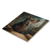 Steampunk Frenchie (Edition 2) - 6" x 6"  Fliese (Seite)