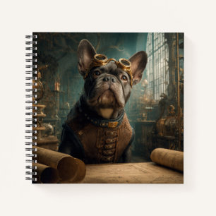 Steampunk Frenchie (Edition 2) - Deluxe Spiral Notizblock
