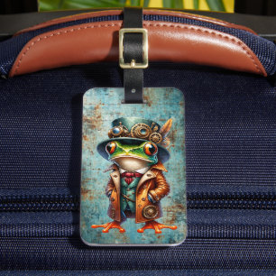 Steampunk Frog Custom Luggage Tag Gepäckanhänger