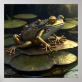 Steampunk Frog | Gotische Kunst Poster (Vorne)