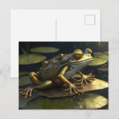 Steampunk Frog | Gotische Kunst Postkarte (Vorne/Hinten)