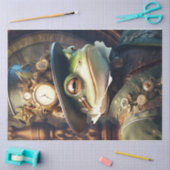 Steampunk Frog Head Seidenpapier (Basteln)
