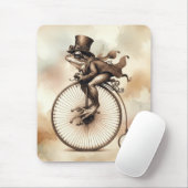 Steampunk Frog Reiten eines Penny-Farthing-Bike Mousepad (Mit Mouse)