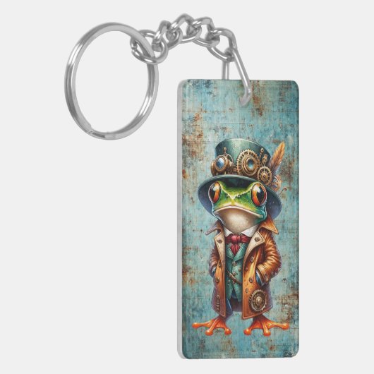 Steampunk Frog Schlüsselanhänger (Vorderseite links)